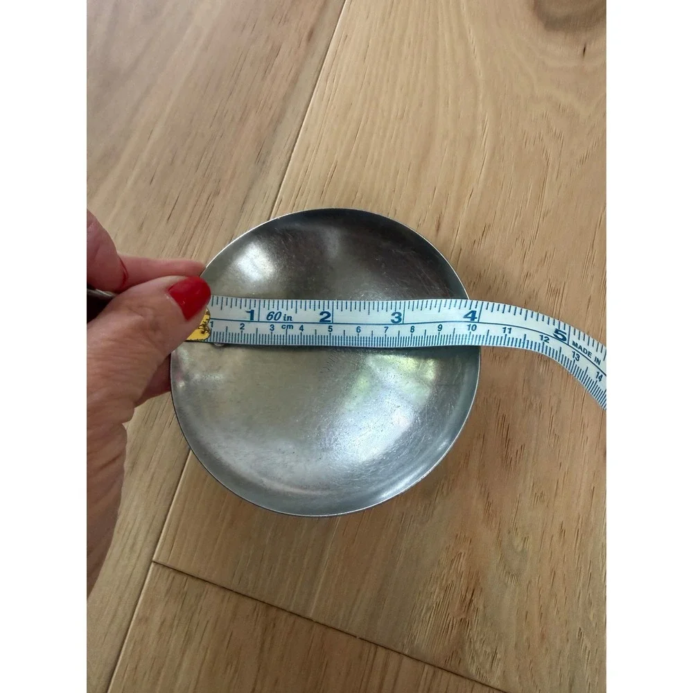 Vintage Ladle Kitchen Tool  Wood Handle Stainless Farmhouse Primitive Country